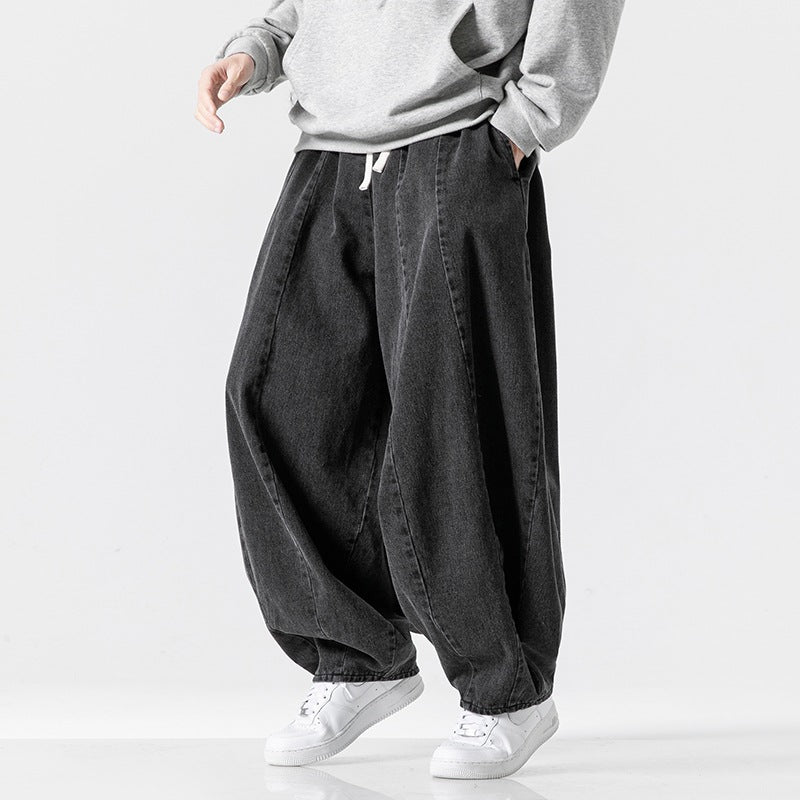 Lantern Plus Size Japanese-style Retro Baggy Trousers