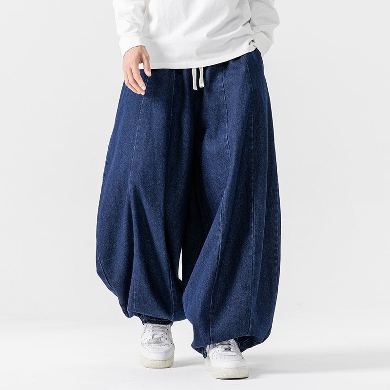 Lantern Plus Size Japanese-style Retro Baggy Trousers