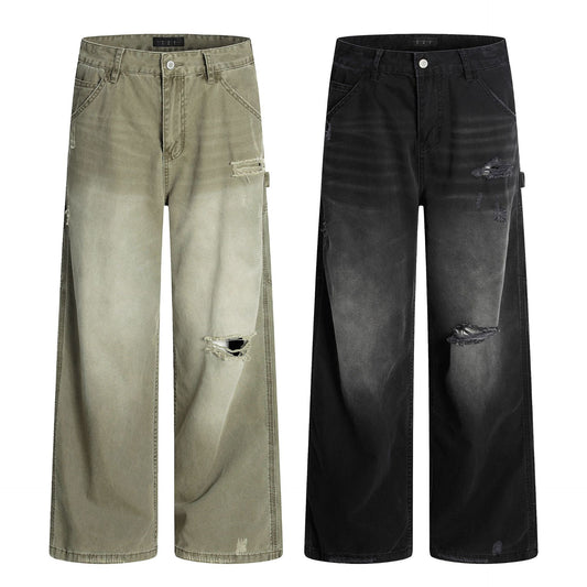 Baggy Retro Tattered Jeans Jeans