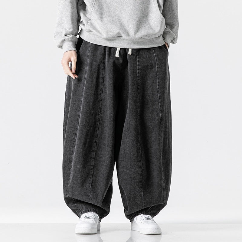 Lantern Plus Size Japanese-style Retro Baggy Trousers