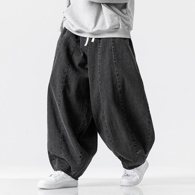 Lantern Plus Size Japanese-style Retro Baggy Trousers