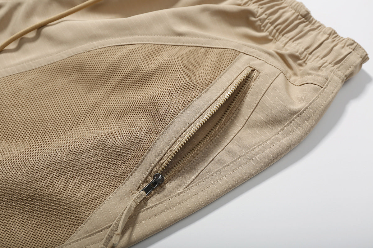 Japanese Summer Patchwork Mesh Shorts